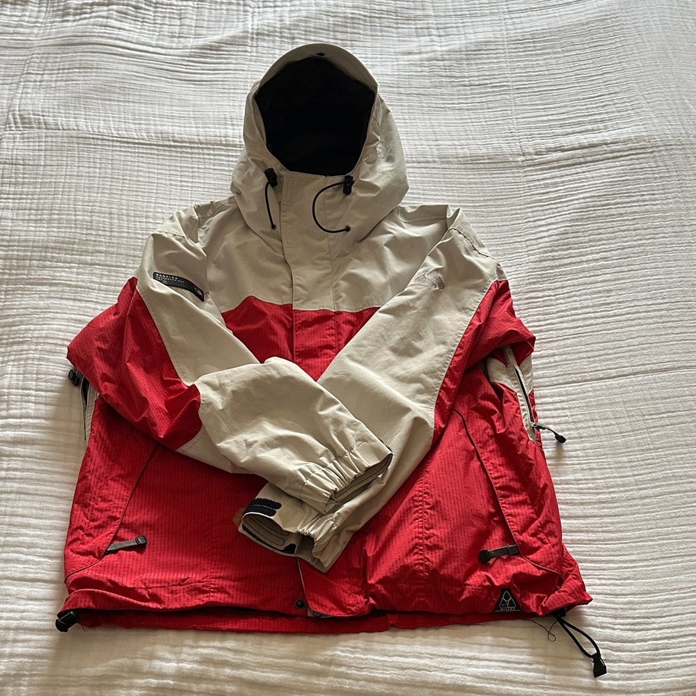 Burton Two-Tone Red and Cream Ski Jacket